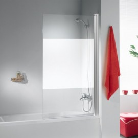 Mampara bañera VIVA aluminio/serigrafiado 100cm izquierda