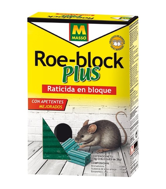 Raticida Roe-Block Plus 231077N 500Gr